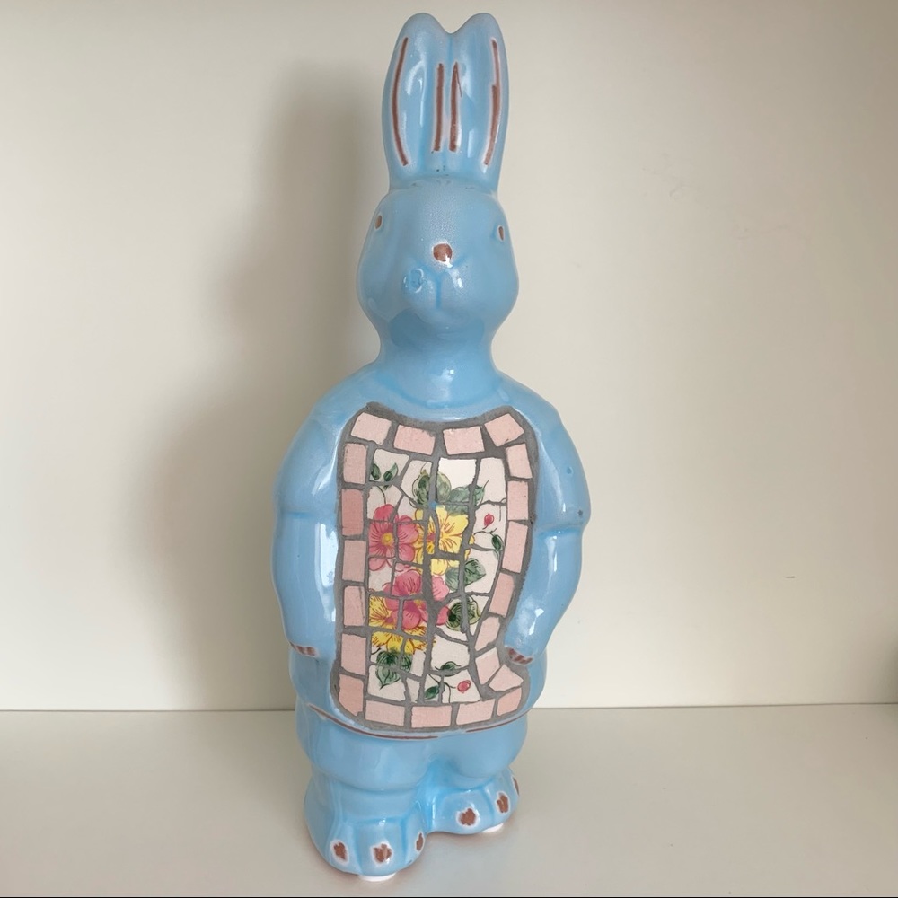 vintage Mosaic ceramic bunny planter - Picture 13 of 17